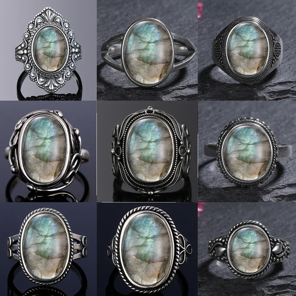 Bague en pierre de labradorite. – Image 2