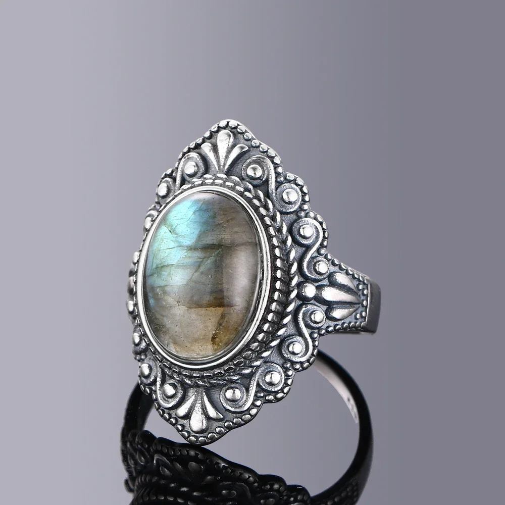 Bague en pierre de labradorite. – Image 4