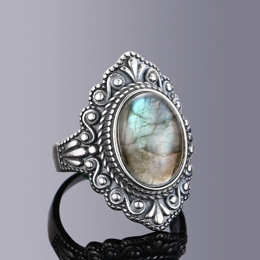 Bague en pierre de labradorite. – Image 3