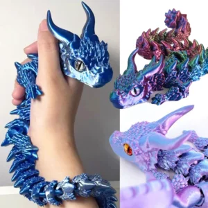 Dragon magique imprimé en 3D, jouet à articulation mobile, rotatif, articulé
